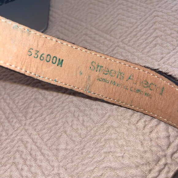 Streets Ahead Vintage Womens Belt Size Large Brown Pony Hair Brass Layered - Picture 11 of 16